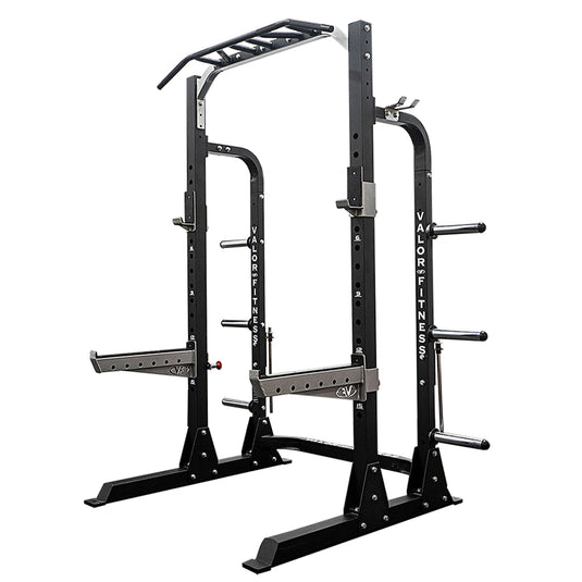 Valor Fitness - 3x3 Half Rack w/ Multi Grip Pullup Bar and Plate Storage