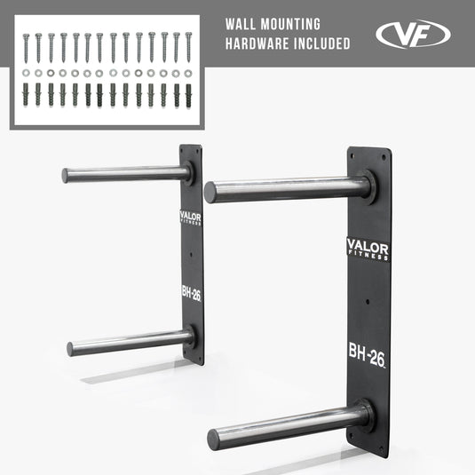 Valor Fitness - Wall Mounted 4 Peg Olympic Plate Storage