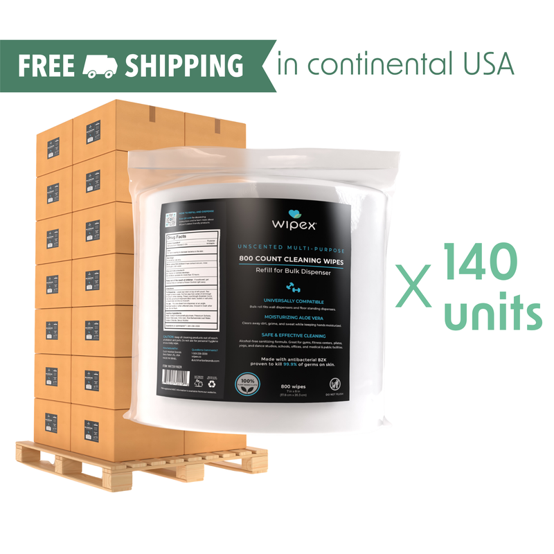 Load image into Gallery viewer, Wipex Co. - Wipex® 800ct Bulk Antibacterial Wipes Refill Roll | Skin-Safe Sanitizing Wipe | TÜV-Certified Plant-Based Cloth
