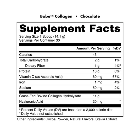 Babe Collagen supplement facts