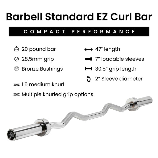 Barbell Standard Ez Curl Bar Weight Sets – - Main Image