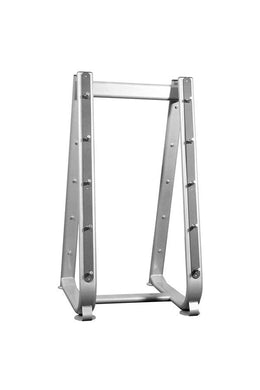 Muscle D Fitness - Barbell Rack - Elite Series - Silver - 10 Bar Fitness Storage