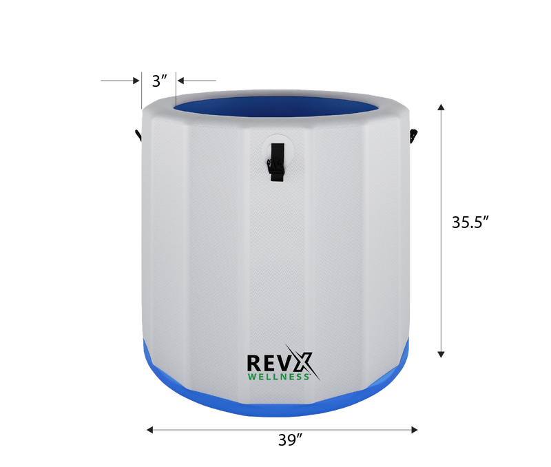 Load image into Gallery viewer, RevX Wellness - RevX Inflatable Barrel with Inflatable Steps

