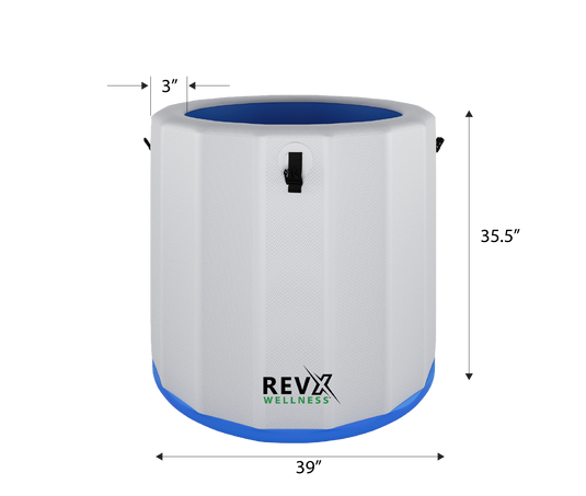 RevX Wellness - RevX Inflatable Barrel with Inflatable Steps