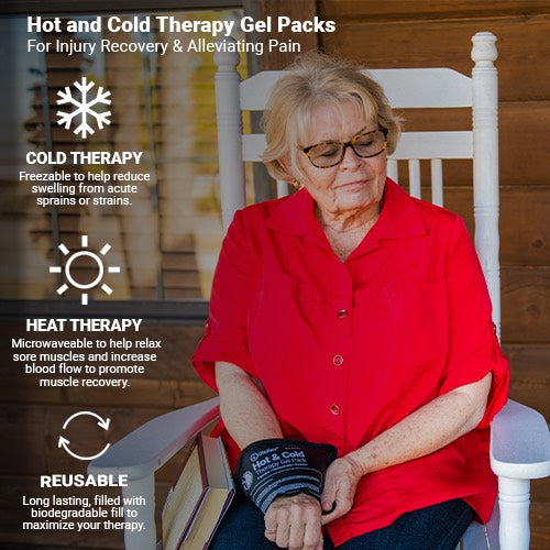 Load image into Gallery viewer, iReliev - Premium Reusable Hot and Cold Therapy Gel Pack with Securement Straps
