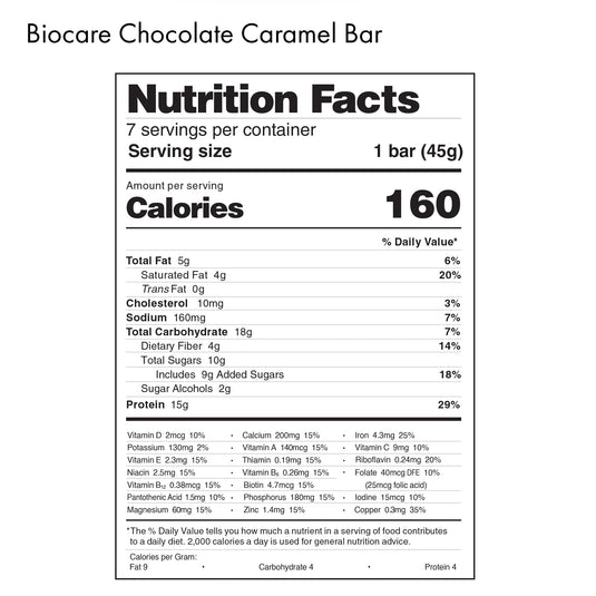 Biocare - High Protein Chocolate Caramel Bar
