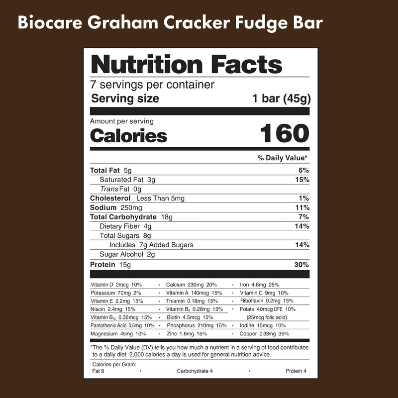 Load image into Gallery viewer, Biocare - 15G Protein Graham Cracker Fudge Bar
