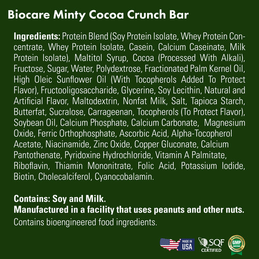 Biocare - 15G Protein Minty Cocoa Crunch Bar