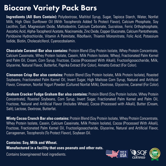 Biocare - 15G Protein Bars Variety Pack (7-Count)