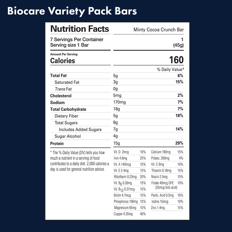 Load image into Gallery viewer, Biocare - 15G Protein Bars Variety Pack (7-Count)

