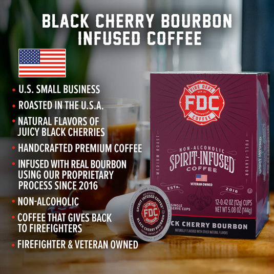 Fire Department Coffee - Black Cherry Bourbon Infused Coffee Pods