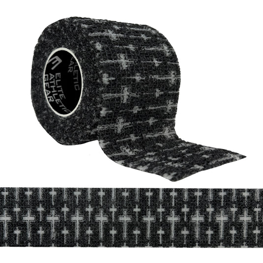 Elite Athletic Gear - Faith Cross Black Self Stick Athletic Tape