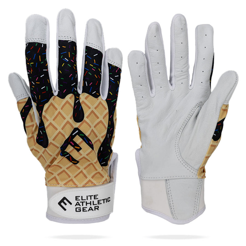Load image into Gallery viewer, Elite Athletic Gear - Black Ice Cream Batting Gloves
