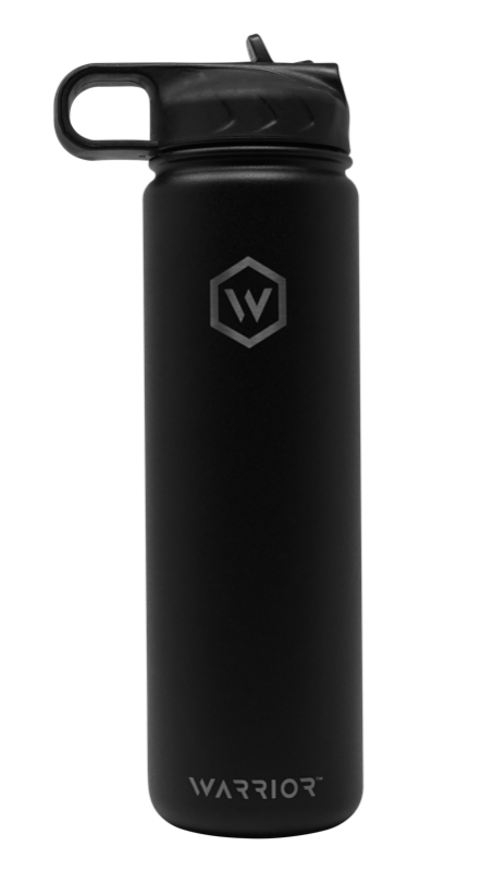 Rockwell Time - Rockwell Warrior Flask - Double Walled - Stainless Steel Flask - (BLACK)