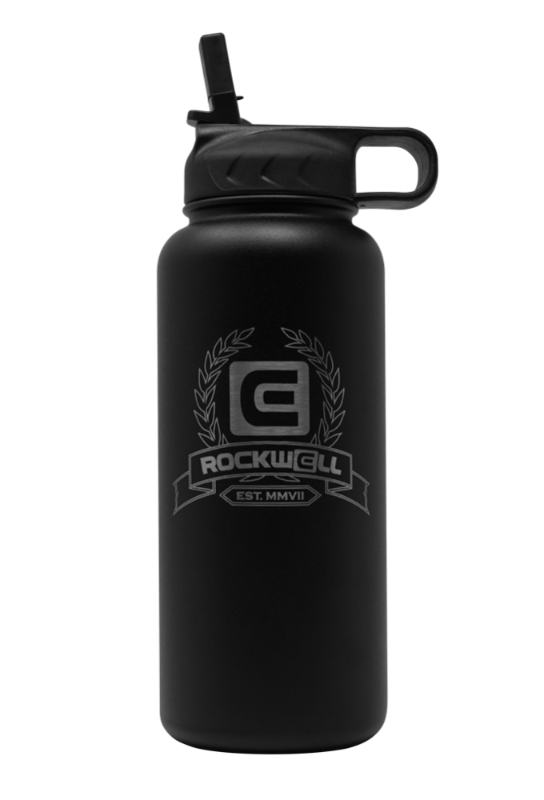 Load image into Gallery viewer, Rockwell Time - Rockwell Warrior Flask - Double Walled - Stainless Steel Flask - (BLACK)
