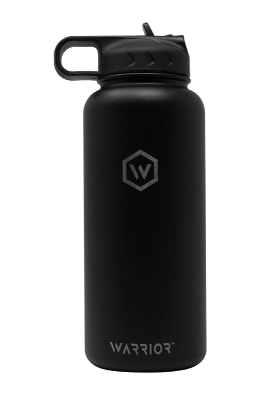 Rockwell Time - Rockwell Warrior Flask - Double Walled - Stainless Steel Flask - (BLACK)