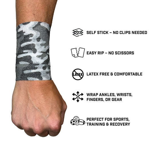 Elite Athletic Gear - Blackout Camo Self Stick Athletic Tape