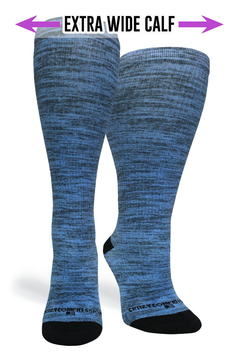 Load image into Gallery viewer, Crazy Compression - Blue Heather - (Standard &amp; Extra Wide)
