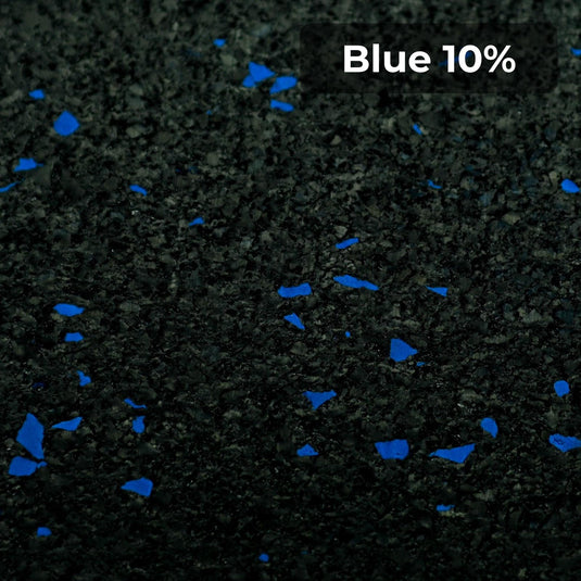 Blue 10% rubber flooring swatch