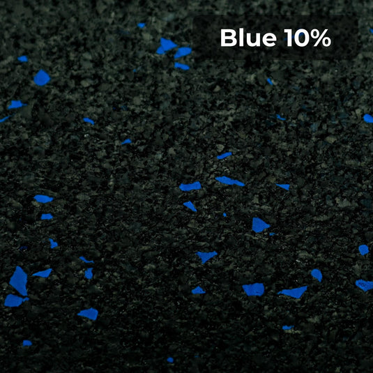 Blue 10% rubber flooring swatch