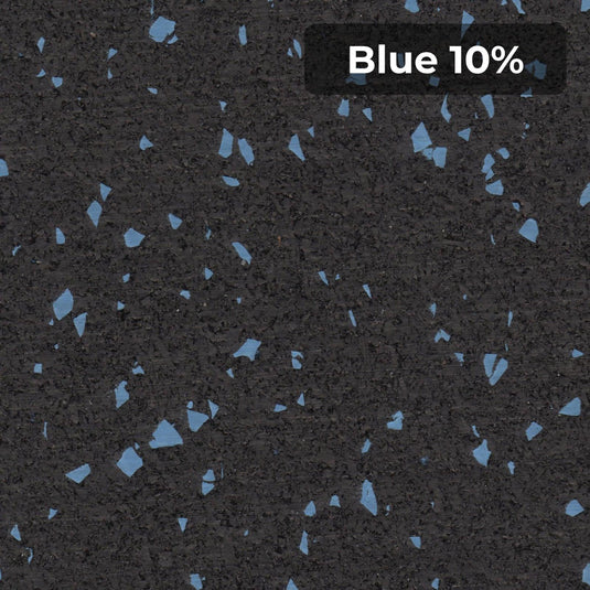 Blue 10% rubber flooring swatch