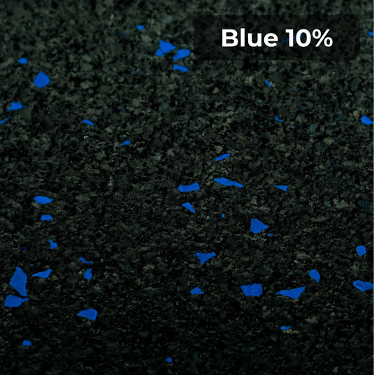 Blue 10% rubber flooring swatch