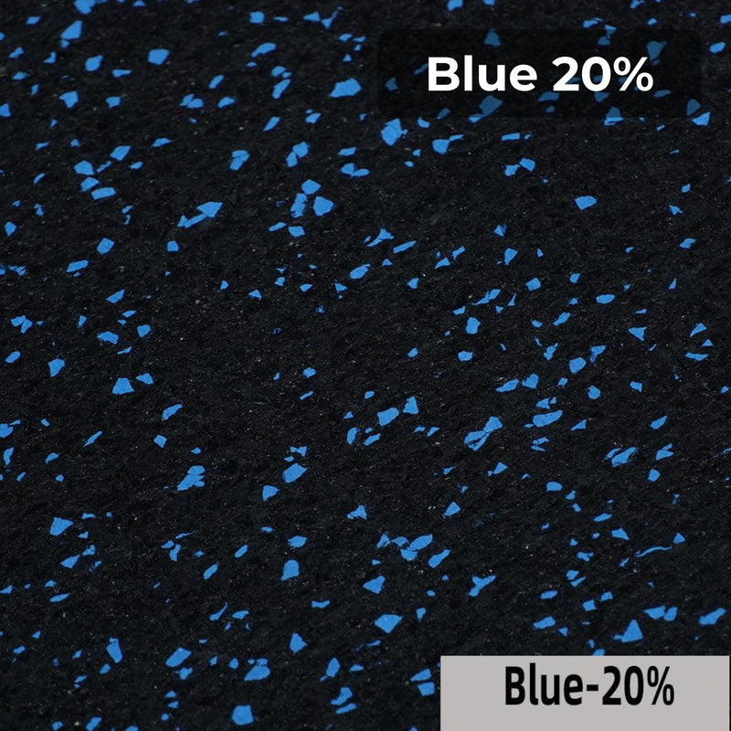 Load image into Gallery viewer, Blue 20% rubber flooring swatch