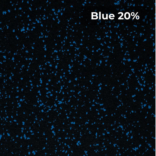 Blue 20% rubber flooring swatch