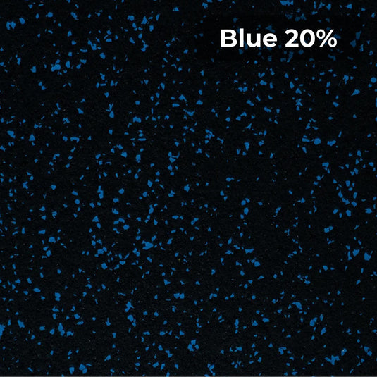Blue 20% rubber flooring swatch