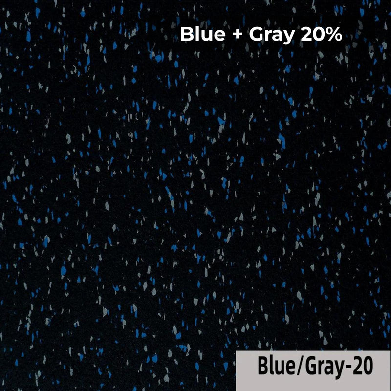 Load image into Gallery viewer, Blue + Gray 20% rubber flooring swatch