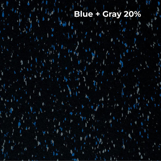 Blue + Gray 20% rubber flooring swatch