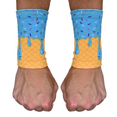 Elite Athletic Gear - Blue Ice Cream Wrist Support Sleeves