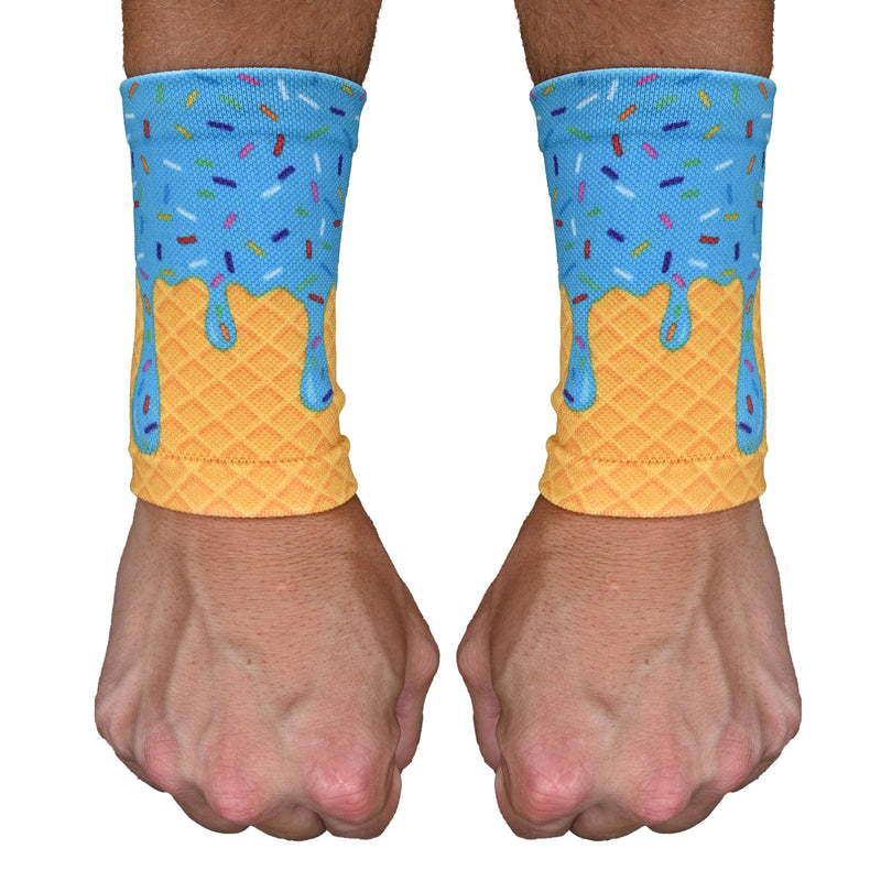 Load image into Gallery viewer, Elite Athletic Gear - Blue Ice Cream Wrist Support Sleeves
