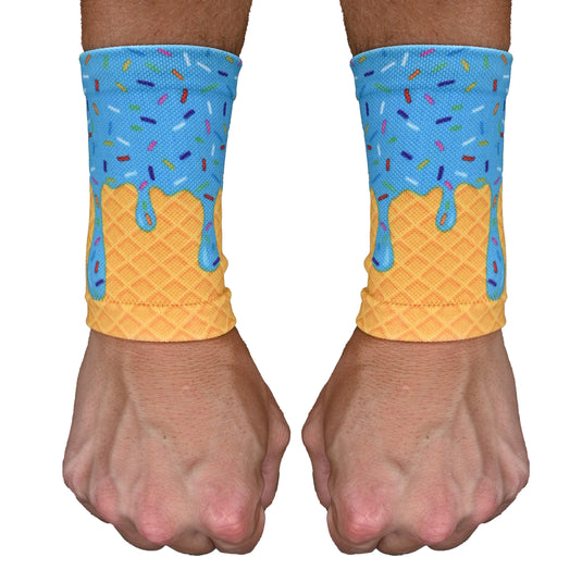 Elite Athletic Gear - Blue Ice Cream Wrist Support Sleeves