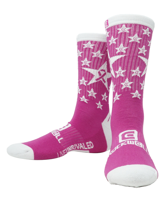 Rockwell Time - Breast Cancer Socks