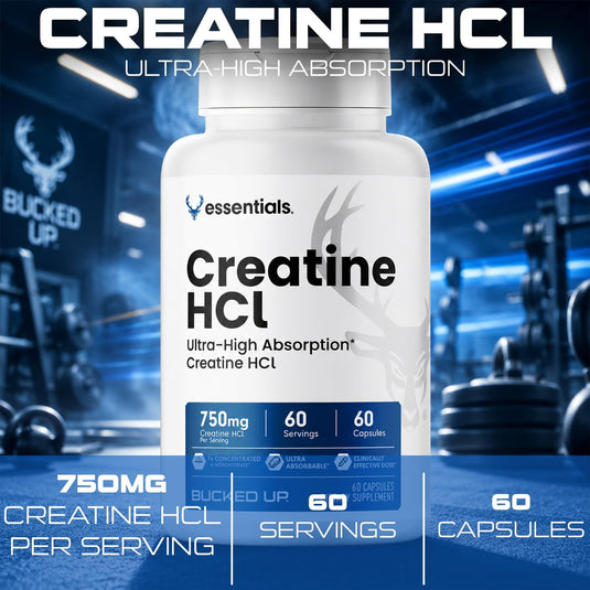 Bucked Up - Creatine HCl (CON-CRĒT) Capsules - Benefits