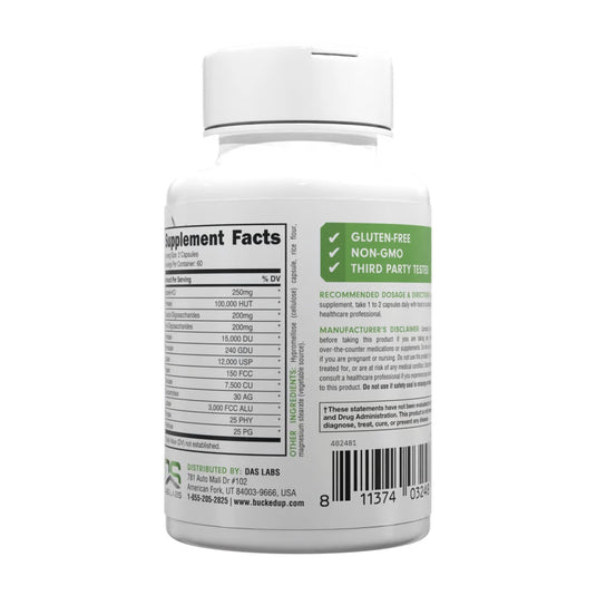 Bucked Up - Digestive Enzymes - Label