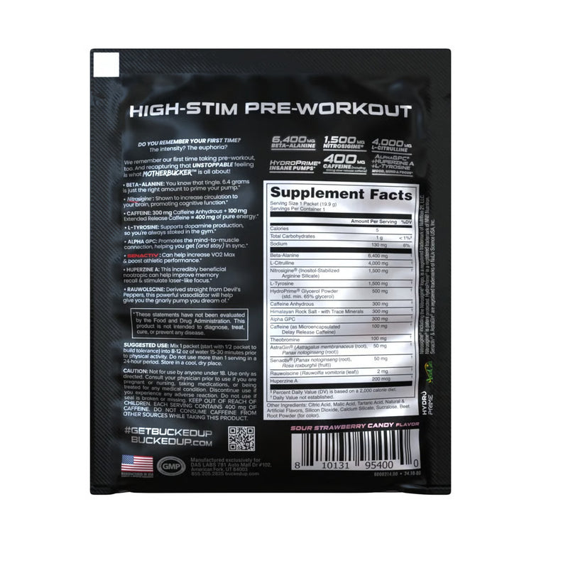 Load image into Gallery viewer, Bucked Up - Mother Bucker Stick Packs - Nutrition
