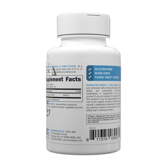 Bucked Up - N-Acetyl L-Cysteine (NAC) - Side Label
