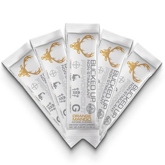 Bucked Up - Stim Free Pre-Workout Stick Packs - Orange Mango