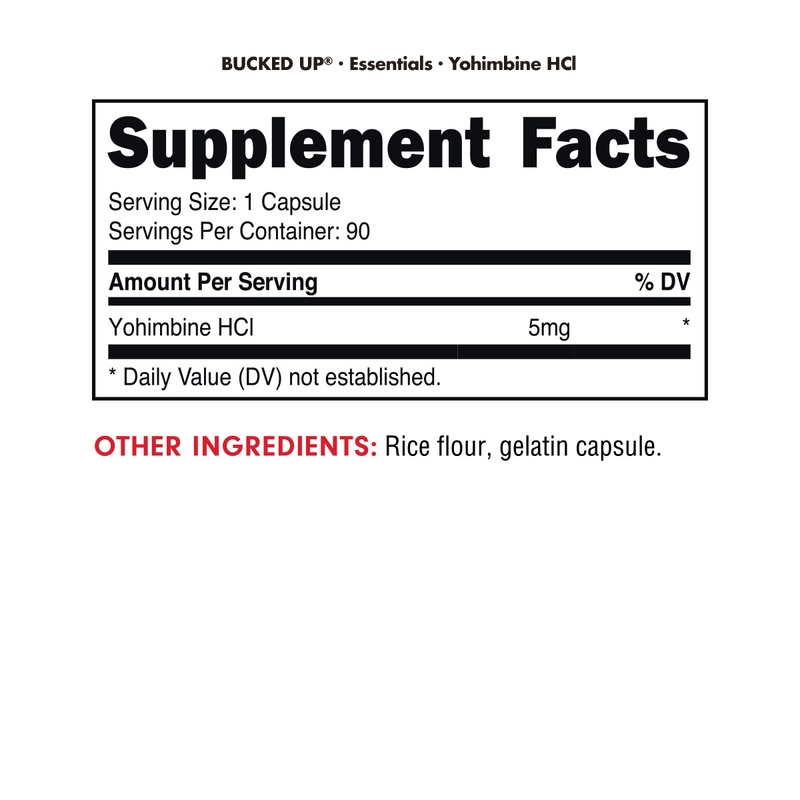 Load image into Gallery viewer, Bucked Up - Yohimbine HCl - Label
