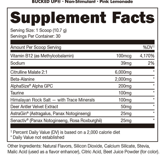 Bucked Up Stim-Free Training Stack