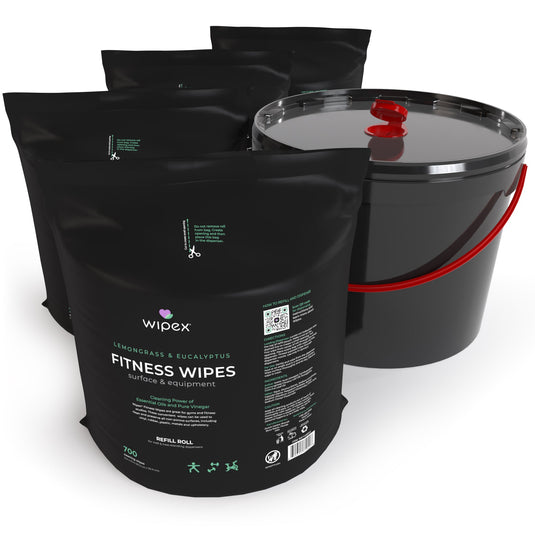 Wipex Co. - Natural Fitness Equipment Wipes 700ct Bulk Gym Refill Roll