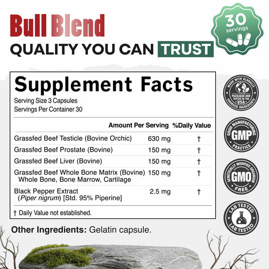 Wild Foods - Bull Blend Beef Organ Complex - Vitamins & Supplements