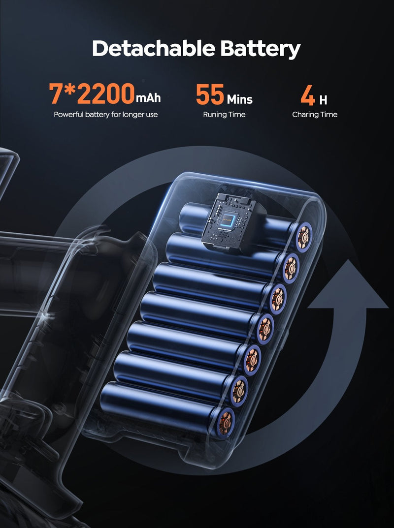 Load image into Gallery viewer, Buture Official - 【Blowout Sale】Buture JR700 Blue Cordless Vacuum
