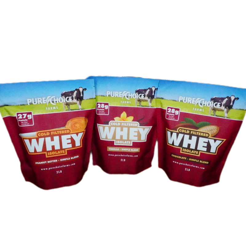 Load image into Gallery viewer, Pure Choice Farms - 3 Flavor Whey Protein Isolate Combos
