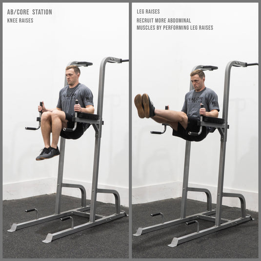 Valor Fitness - Power Tower Leg Raise Machine