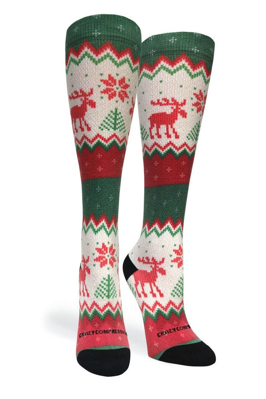 Crazy Compression - Festive Needlepoint - (Standard & Extra Wide)