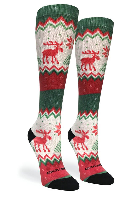 Crazy Compression - Festive Needlepoint - (Standard & Extra Wide)
