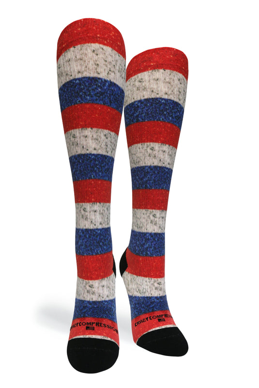 Crazy Compression - Stripe USA - (Standard & Extra Wide)